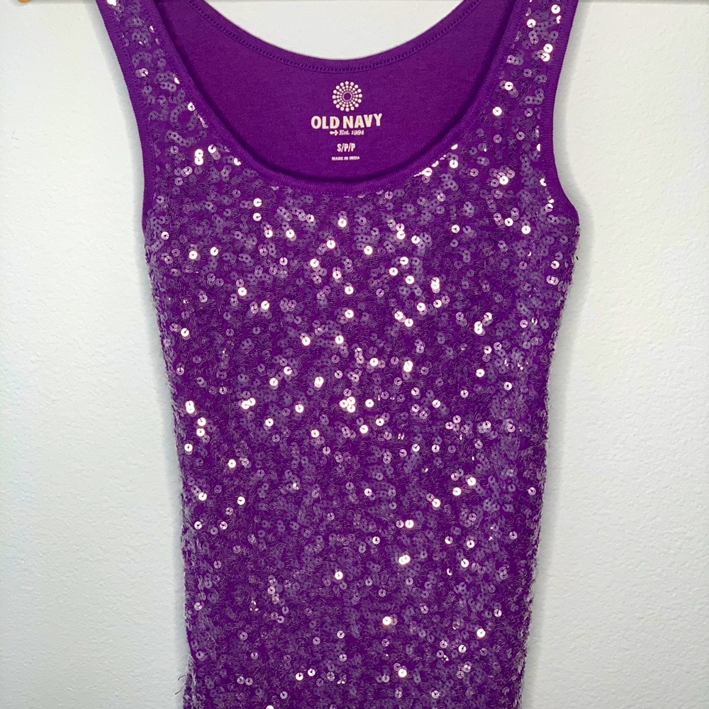 Purple Sequin Old Navy Top